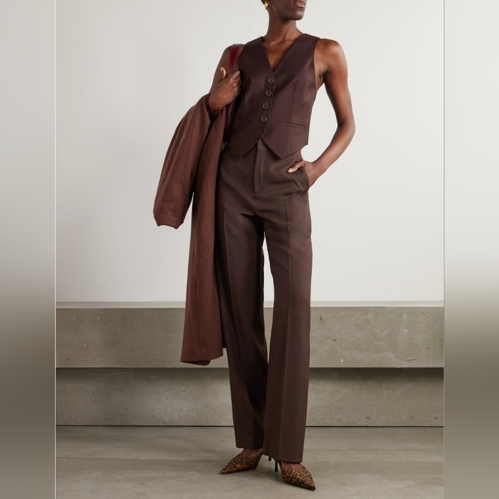 Calvin Klein Straight-Leg Pants in Brown Size 16